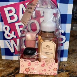 Bath & Body Works Champagne Toast Spread Love Not Germs Set 