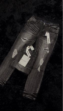 Purple Distressed Jeans – Designer Denim