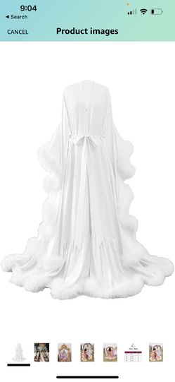 White Satin Bridal Robe