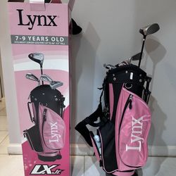 Golf clubs Junior pink LYNX girl boy RH