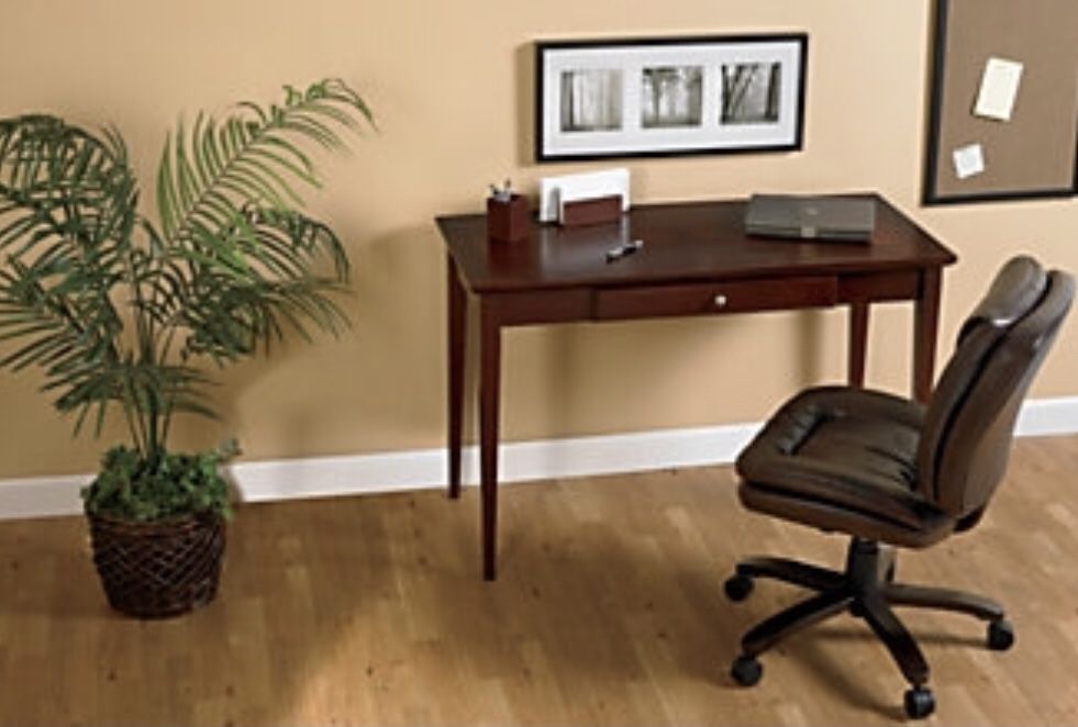 Brand New - Realspace® Inlay Writing Desk, Light Cherry