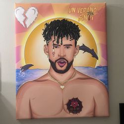 "Un Verano Sin Ti" Inspired Canvas - Aesthetic Wall Art