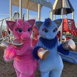 👍 Two UNICORN Costumes Mascot for Parties and Animation Adult Men Women!!!
