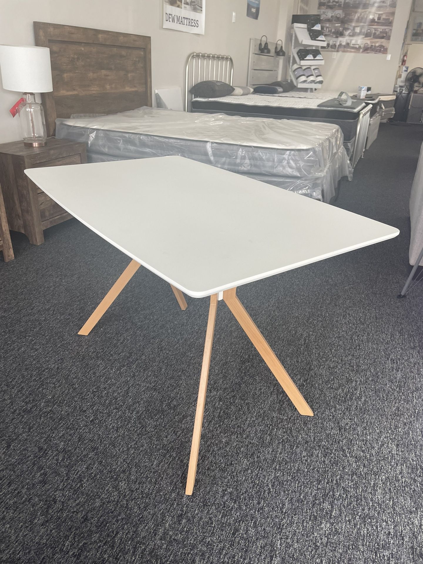 Floor model dining table on clearance with damage