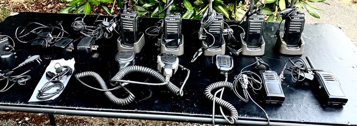 RCA Two-Way Radios with Chargers and Accessories
