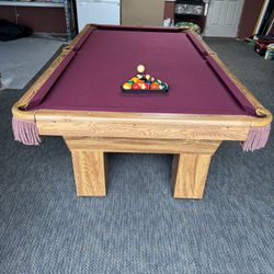 Pool Table With Chairs And Ping Pong Add On 