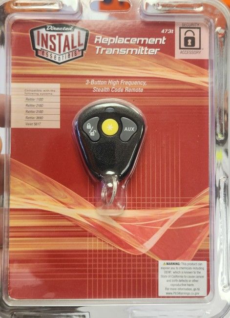 Directed 473T Replacement Remote Control For Rattler 110D, 210D, 310D , 369D And Valet 561T
