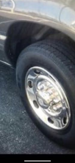 4 ford E250-E350 Chrome Metal Bolton Stainless Steel Rim Simulators . 