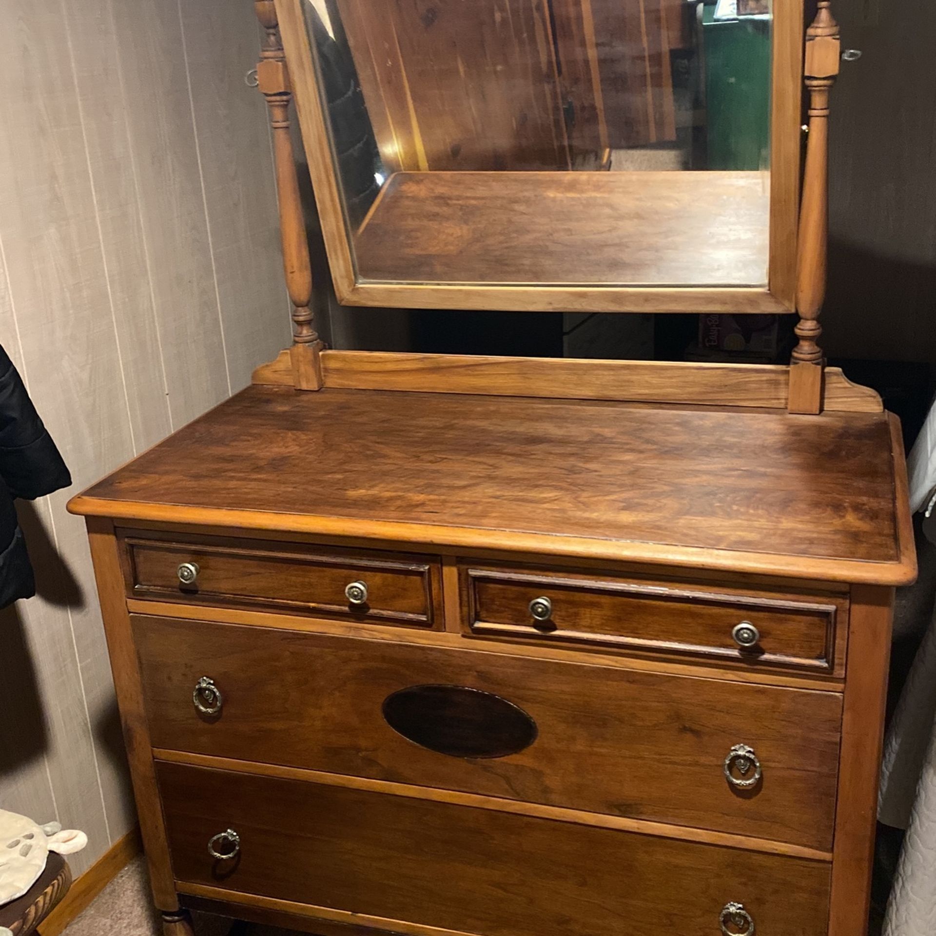 1930-40s Refinished antique dresser Nice!