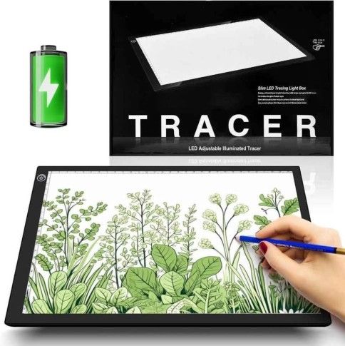 Rechargeable A4 Light Drawing Board, Lithium Battery Powered Light Pad, Adjustable Brightness