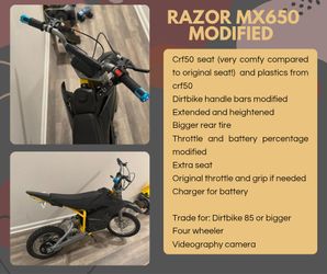 Razor Mx650 Modified Electric Dirtbike