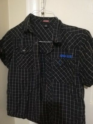 Dickie's short sleeve button up. Youth med