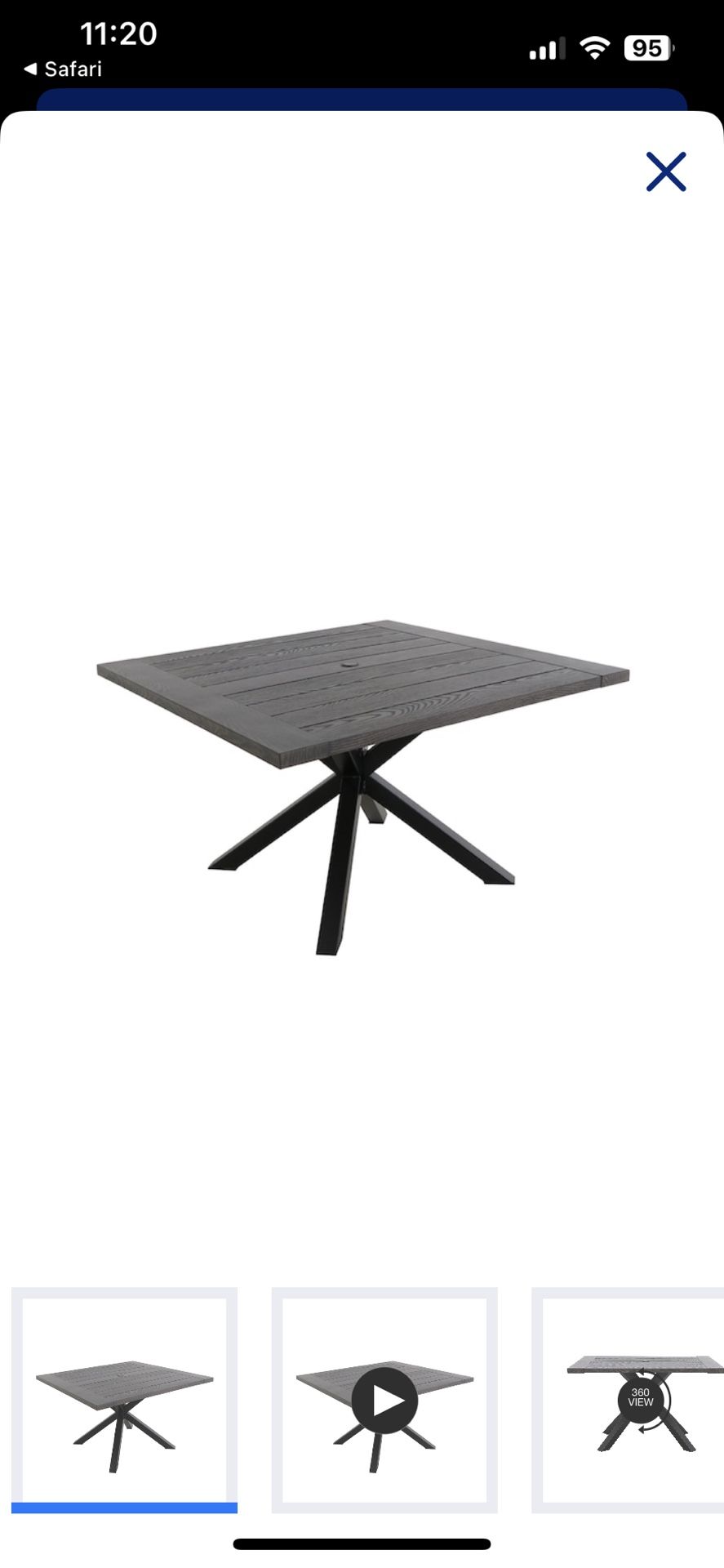 NEW! TABLE Allen & Roth Chesterbrook Outdoor Table Onlyz