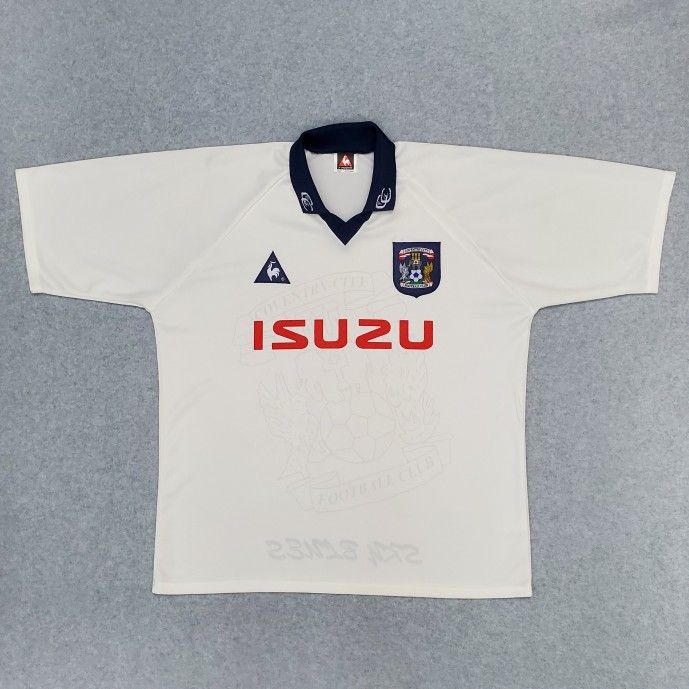 COVENTRY CITY Men L 42 44 Vintage Football Shirt Jersey 1(contact info removed) Le Coq Sportif