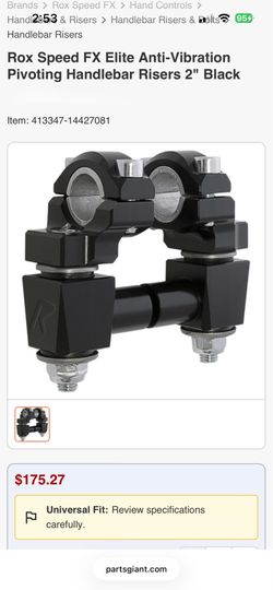 ROX Bar Risers - 1-1/8” Bars - Anti Vibration Dampening