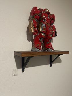 24 Inch Retro Brown Wood Floating Shelf 