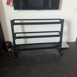 CAP Barbell 3 Tier Dumbbell Rack, 51", Black (RK-14A)