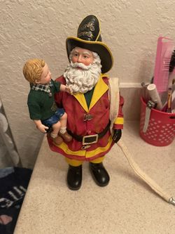 Possible Dreams Clothtique Safe & Sound Fireman Santa Christmas Figurine