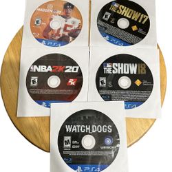PS4 Game Lot 5 Games Disc Only