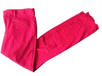Gap Women's Casual Pants Ankle Skinny Size 8 Tall Eyelet Casual Coquette Cottage