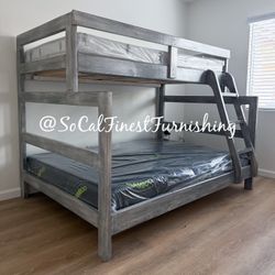 Twin Full Bunk Bed And Mattress 