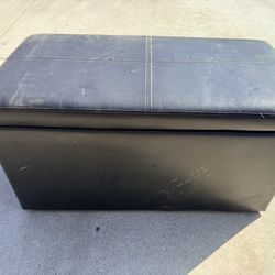 Black Storage Ottoman 