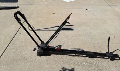 Yakima roof rack bike holder.