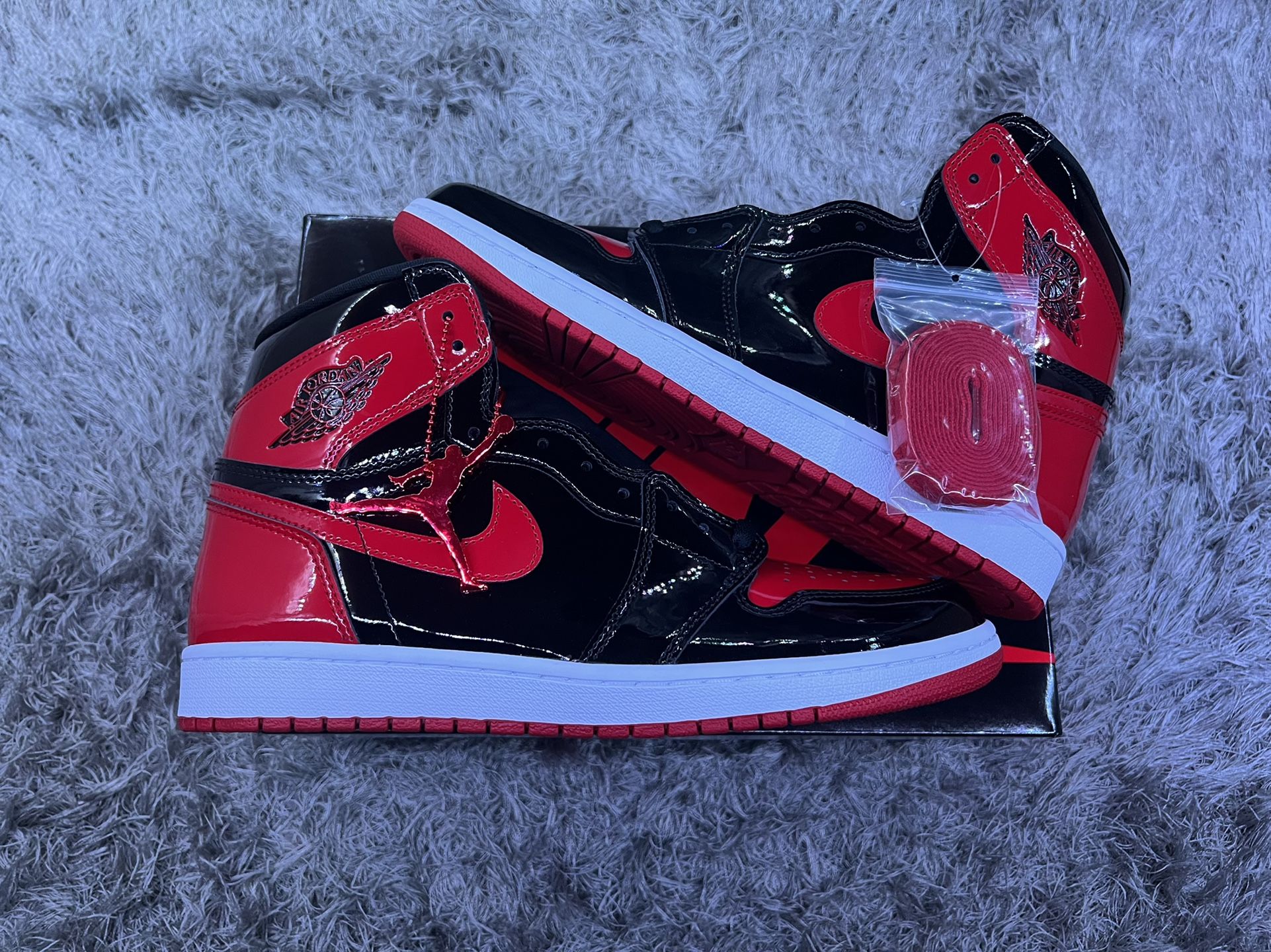 Jordan 1 Retro High OG Patent Bred Size 11.5 Brand New