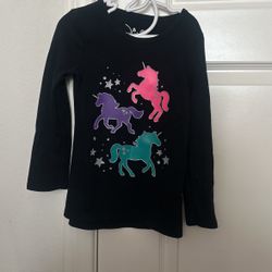 Girls Long Sleeve Unicorn Shirt Size 4T