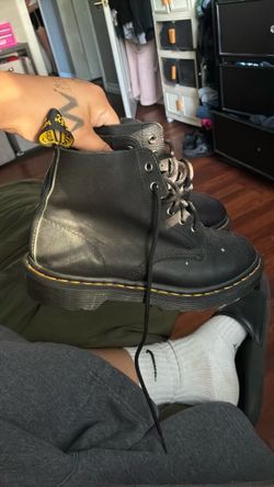 Dr. Martens Black Leather Lace-Up Boots