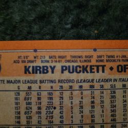 Kirby Puckett Error Card