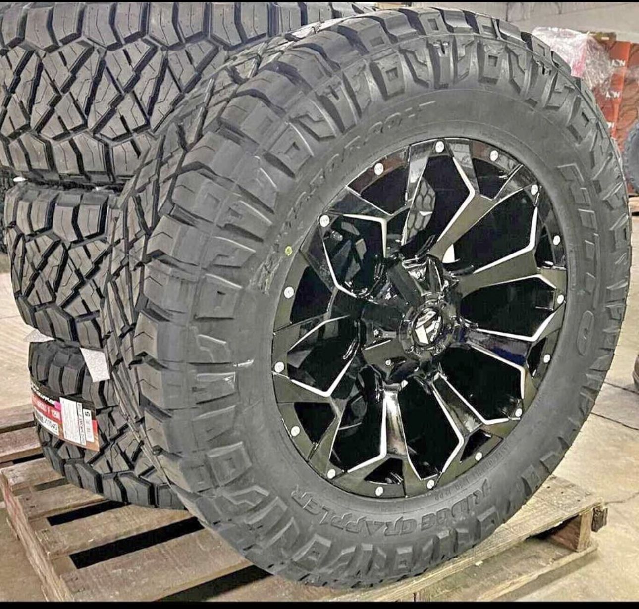 20x10 Fuel D576 Assault Wheels 35 Nitto AT Tires 6x5.5 Chevy Suburban Start Price We Finance !