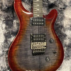 PRS SE Custom Floyd Rose Charcoal Cherry Sunburst 24 Frets Electric Guitar
