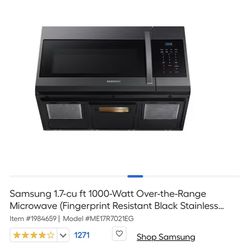 Samsung Over The Range Microwave 