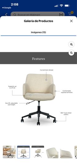 Better Homes & Gardens Lillian Office Chair, Cream