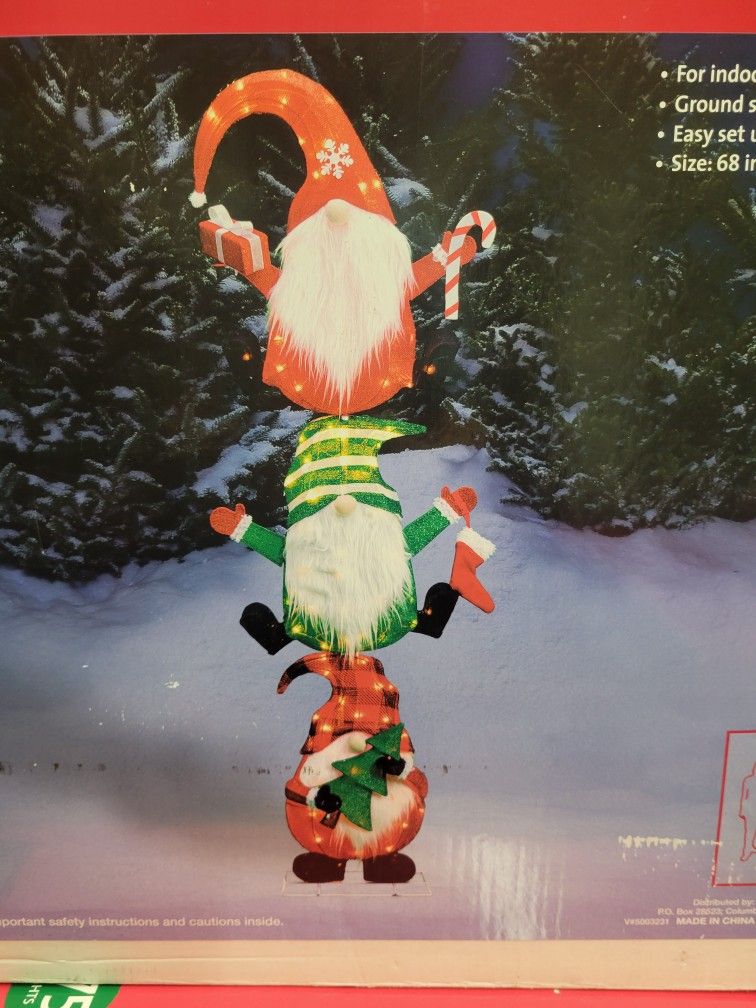 Christmas Outdoor Decoration 65 in Stackable Gnomes