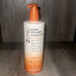 GIOVANNI 2chic Ultra-Volume Conditioner - Daily Volumizing Formula with Papaya & Tangerine Butter, Promotes Weightless Control for Fine Limp Thin Hair