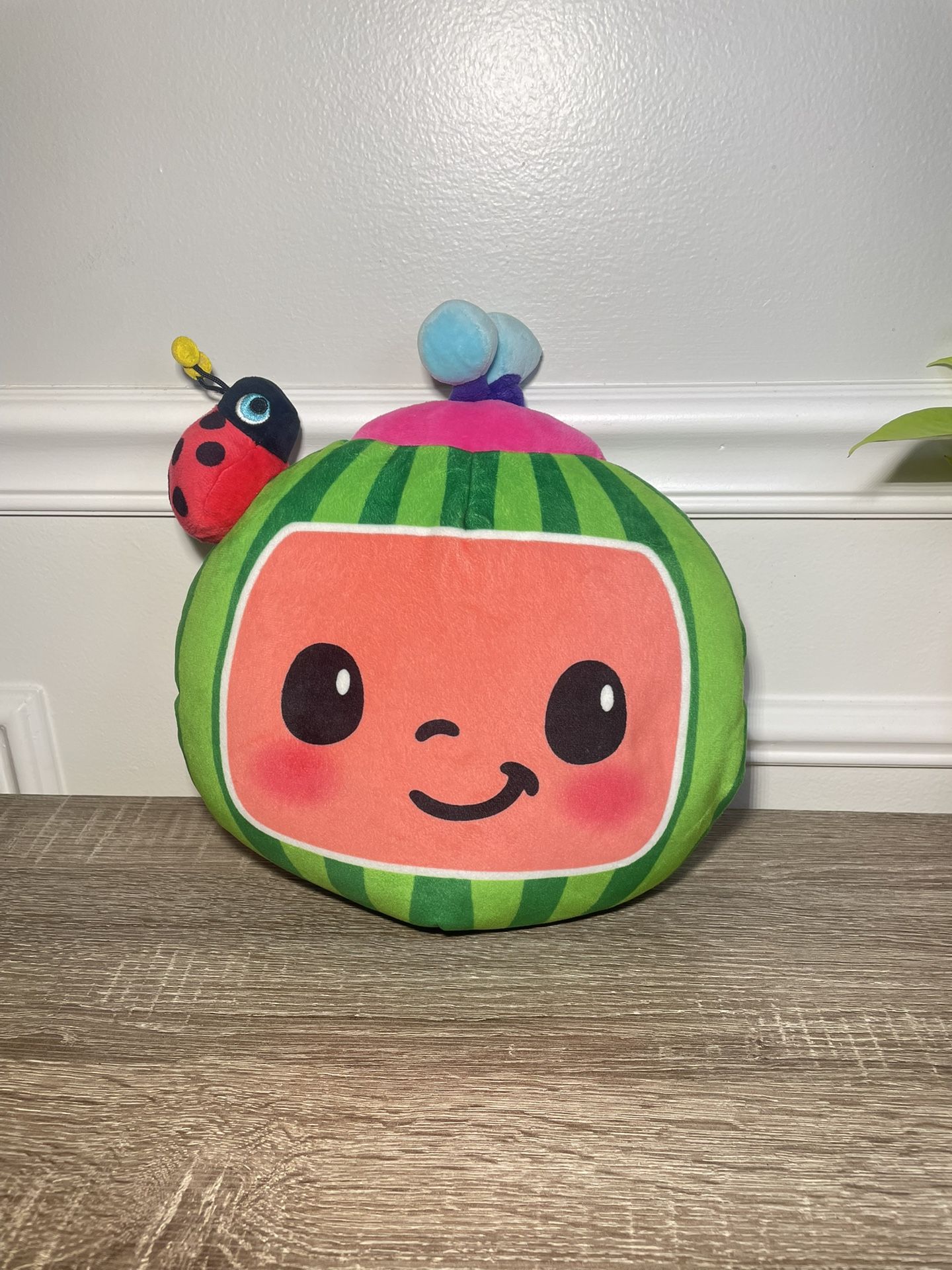 2022 Cocomelon 10”Watermelon w/ Ladybug Talking Singing Light Up Plush Toy…(#16)