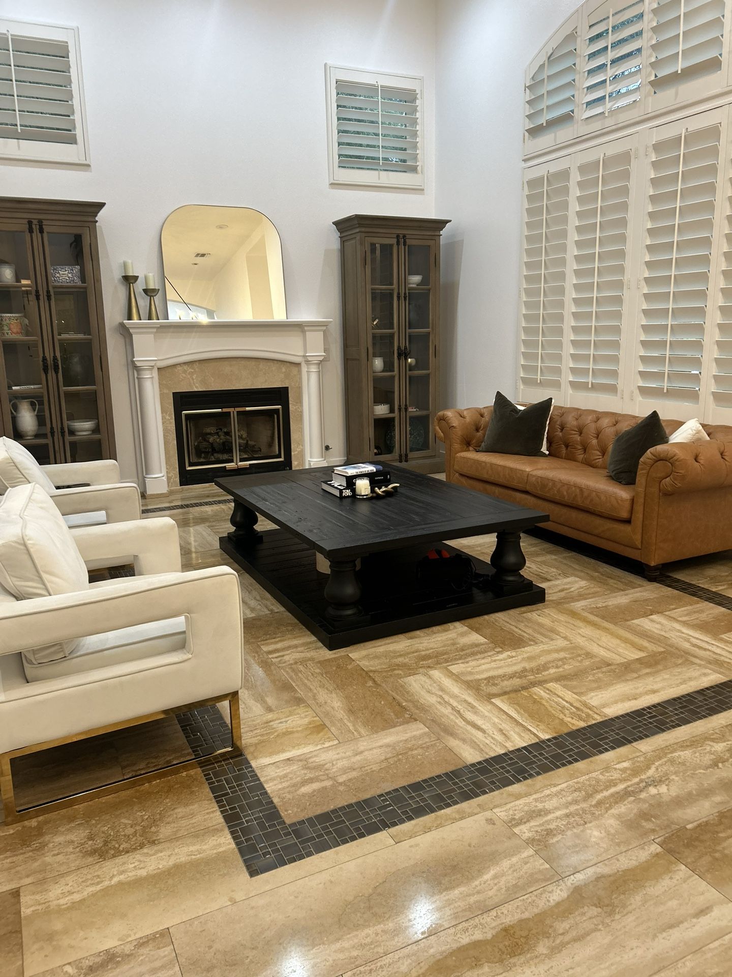Luxury Brown Leather Sofa
