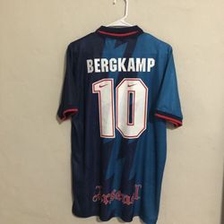 Arsenal 1995-96 Away Bergkamp Jersey (small Medium Large XL 2X)