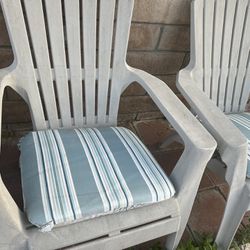 Plastic Patio Chair Good Conditions Both For 30$ 