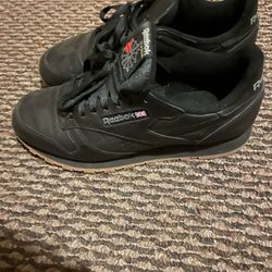 Black Reebok Classics With Gum Bottoms