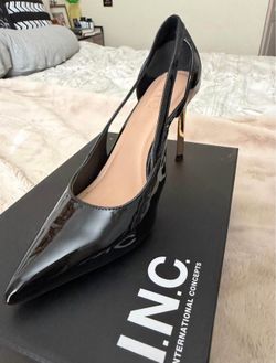 INC International Concepts Tessaap Black Beauty Pumps Size 6.5M