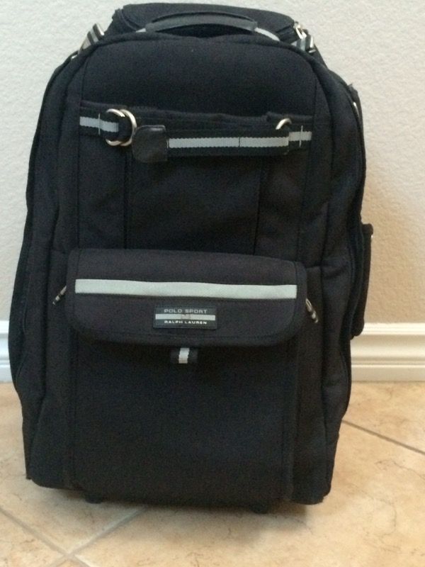 Ralph Lauren polo sport rolling backpack luggage