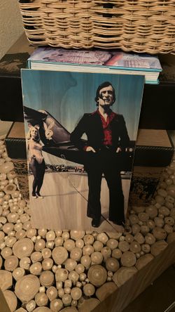 Hugh Hefner Painting On Wood
