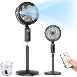 Outdoor Misting Fan with Water Pump, 30000mAh 12-Inch