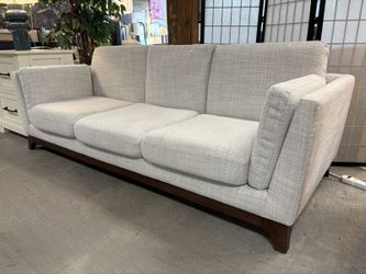 ARTICLE Ceni Chalk Grey Fabric 3-Cushion Sofa