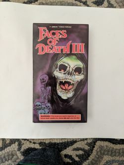 FACES OF DEATH 3 VHS - OPENED 