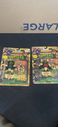 Vintage TMNT Shogun Leo & Shogun Raph Figures (1994) Sealed on Card – Rare Playmates Lot