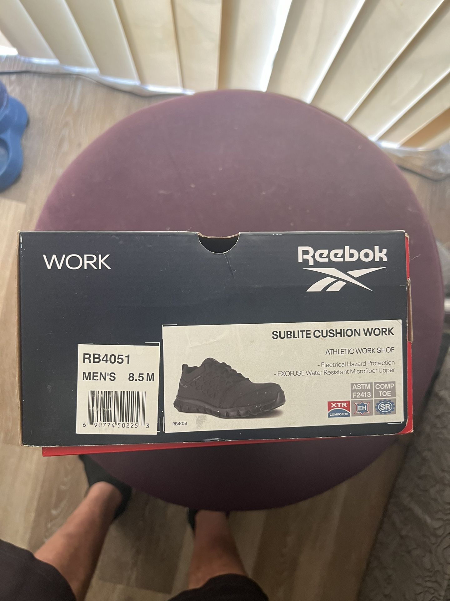 Slightly Used Like New Reebok Steel Toe Shoes
